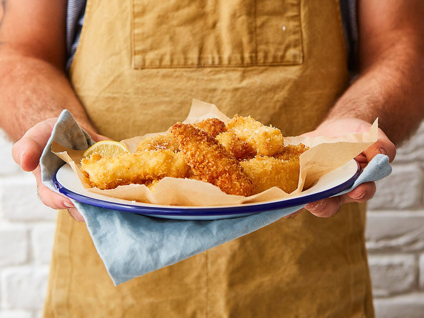 Crunchy fish goujons